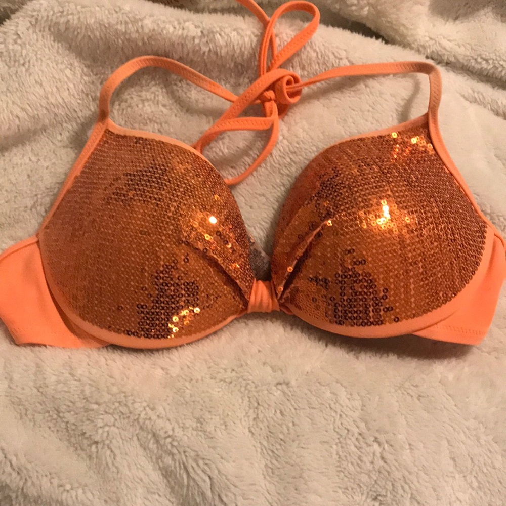 Sequin push-up bikini top
